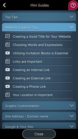 உங்களுக்கு ஏதேனும் கேள்வி இருந்தால், கீழ் இடது மூலையில் உள்ள சிவப்பு ஐகானைத் தேர்ந்தெடுக்கவும்.